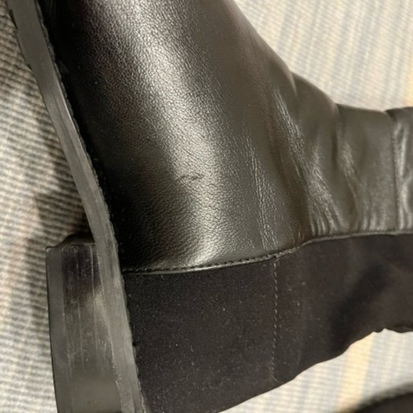AUTHENTIC Stuart Weitzman 50-50 Over the Knee Black Leather Boots, Size 5 - Picture 11 of 12